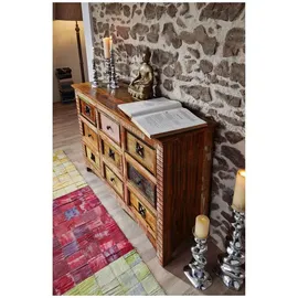 MASSIVMOEBEL24.DE Kommode 130 x 85 x 40 cm Mehrfarbig