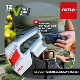 IKRA Akku Ladegerät Ladekabel mit LED Anzeige, kompatibel mit IKRA 12V Akku Familie