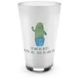 Mr. & Mrs. Panda Glas Kaktus Heilig - Transparent - Geschenk, Latte Macchiato, Kind, Kaktee, Premium Glas, Inspirierende Sprüche
