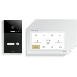 GVS - 1-Familienhaus IP Video Türsprechanlage AVS5404A - Mit 4x10 Zoll Monitor, App, HD-Kamera & Türöffner Funktion