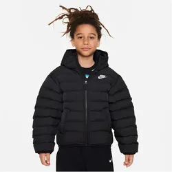 NIKE Sportswear Loose leichte Steppjacke Kinder 010 - black/black/white M (137-147 cm)