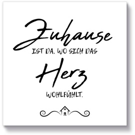 Artland Holzbild »Zuhause III«, Sprüche & Texte, (1 St.), weiß