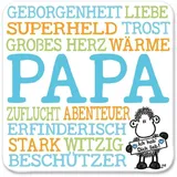 Sheepworld, Gruss & Co - 81044 - Untersetzer Nr. 28, Papa..., Kork, 9,5cm x 9,5cm