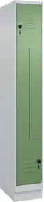 C+P Z-Spind, Classic PLUS, Sockel, 2 Fächer, 1950x300x500mm, 7035/6011 Verschluss Sicherheits-Drehriegel