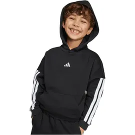 adidas 3 Stripes Essentials Fleece Trainingsanzug Schwarz 110