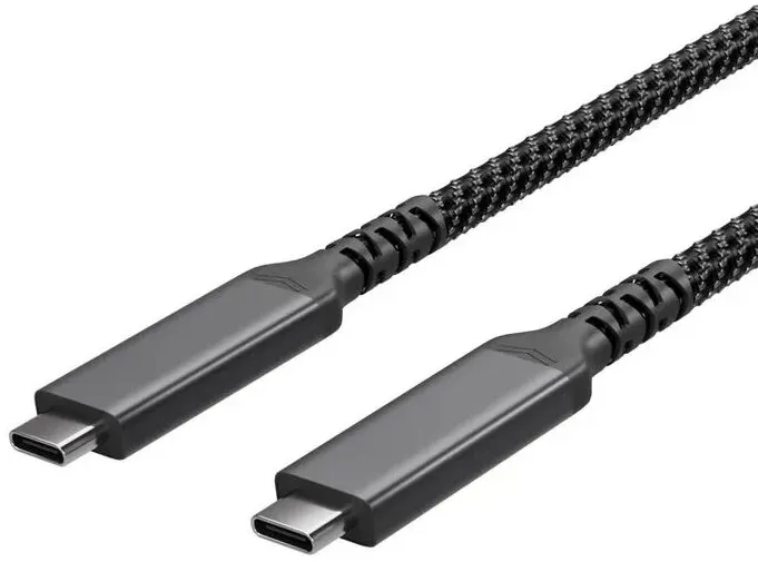 S/CONN maximum connectivity Flexline-USB-C Ladekabel, USB C Stecker auf USB-C Stecker, 3.2, 100W PD, Textil, 2m
