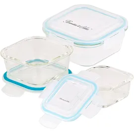 Rosenstein & Söhne 5in1-Glas-Frischhaltedosen-Set 6-tlg.