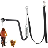 Relaxdays Fahrradleine für Hunde mit Abstandshalter & Feder, Hände frei, schwarz/Silber