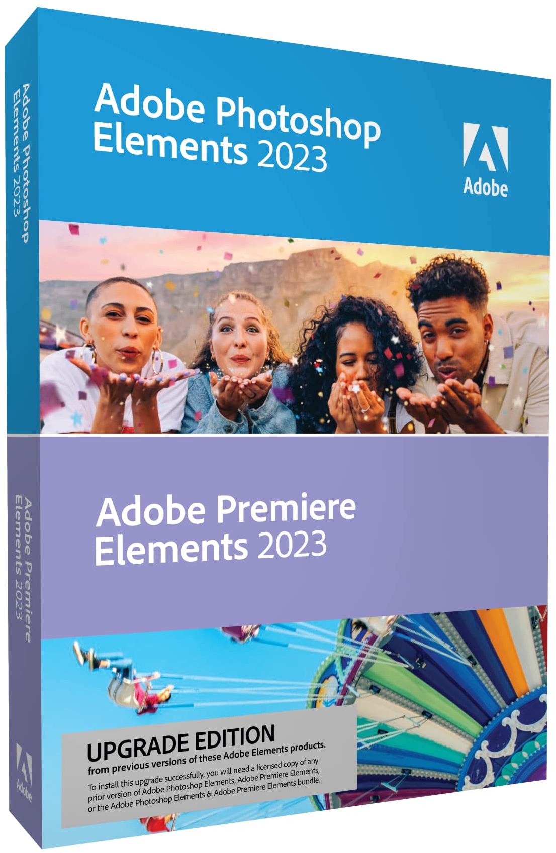 Adobe Photoshop & Premiere Elements 2023 | Upgrade |1 Gerät | PC/Mac | unbefristet | Box inkl. Aktivierungscode