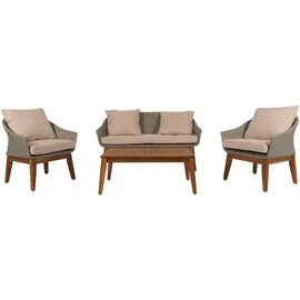 Mendler HWC-N37 Loungeset grau/beige