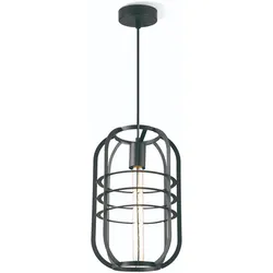 Pendelleuchte NERO 1fach - E27 - schwarz 40cm - Industrie-Design