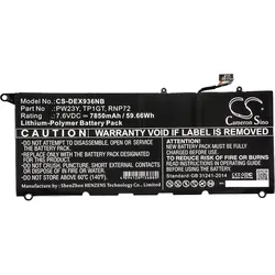 Powery Akku für Laptop Dell XPS 13 9360 / Typ PW23Y