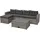MCW J34 Polyrattan Lounge-Garnitur grau/dunkelgrau inkl. Kissen + Polster