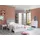 JV Möbel Kinderzimmer Set Kinderbett, Nachttisch, Kommode Kleiderschrank), Modern weiß