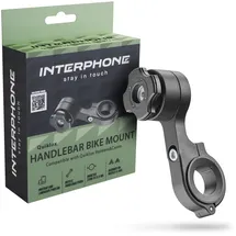 Interphone QUIKLOX Fahrrad Handyhalterung für den Lenker – Smartphone Halterung für Rennräder und Mountainbikes – schwarz, kompatibel mit Lenkern von 22 mm bis 31,8 mm
