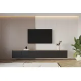 altdecor ELIO Lowboard 300 cm Schwarz/Holz