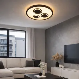 Briloner LED Panel 22W rund schwarz