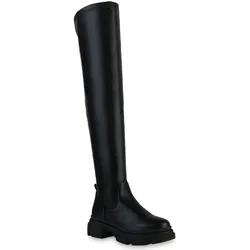 Damen Overknees in Schwarz