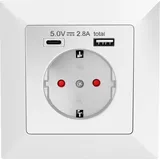 HB-Digital USB-Steckdose 1 St. Weiß