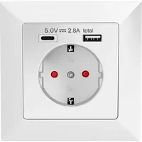 HB-Digital USB-Steckdose 1 St. Weiß