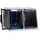 4pets Hundetransportbox ECO 22 L Schwarz/Blau/Silber