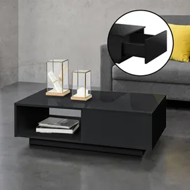 [en.casa] Biskra Schwarz Hochglanz 95 x 55 x 31 cm