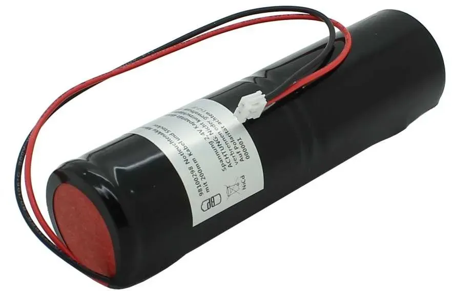 Notleuchtenakku NiCd 2,4V 4500mAh Mono D mit 200mm Kabel und Stecker ersetzt Yuasa 2DH4-0L4-UB