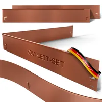 Rasenkante Metall Starterset - 12m Verlegelänge - Garten Beeteinfassung 18,5cm hoch - Stabile Beetbegrenzung Metall braun - Metall Rasenkante - Verformbar & Ultraleicht – Rasenkanten