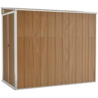 VidaXL Wand-Geräteschuppen Braun 118x194x178 cm Verzinkter Stahl 1085117