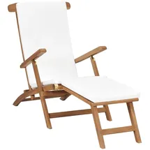 vidaXL Gartenliege 62 x 0 x 92 cm Cremeweiß