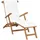 vidaXL Gartenliege 62 x 0 x 92 cm Cremeweiß