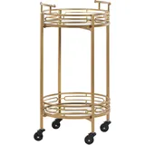 Beliani Servierwagen Farley Metall Gold
