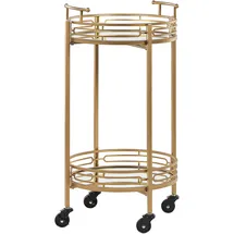 Beliani Servierwagen Farley Metall Gold
