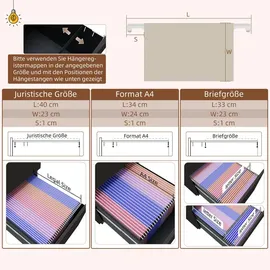 Vinsetto Aktenschrank 37 x 43,5 x 67,5 cm schwarz