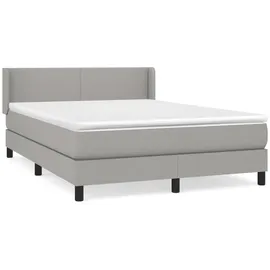 vidaXL Boxspringbett 140 x 200 cm Hellgrau