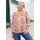 GOLDNER Florale Druckbluse mit V-Ausschnitt orange 42