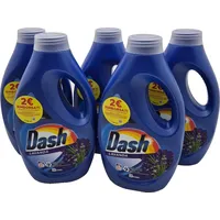 5er Pack Dash Flüssigwaschmittel Lavendel 5 x 1,05L Liter Weiß Bunt Wäsche.