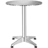 Tectake tectake® Stehtisch, aus Aluminium, rund, standfest und pflegeleicht, 60 x 70/110 cm