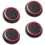 Fosmon (4 pack) Analogstick Kappen Joystick Silikon Aufsätze Schutzkappen Controller Thumbstick Griffe Thumb Grips für PS4 | PS3 | Xbox ONE /ONE S/360 | Nintendo Wii U (Schwarz und Rot)