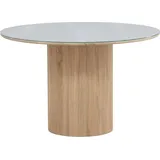 Esstisch Härön Ø120cm - Natur / Cremweiß - Weiß