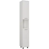Vicco Ilias Hochschrank 30,2 x 190 cm Weiß Spanplatte