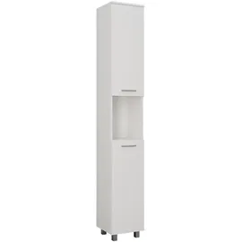 Vicco Ilias Hochschrank 30,2 x 190 cm Weiß Spanplatte