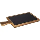 APS Servierbrett Akazienholz 2-tlg. 33 x 20 cm Braun/Schwarz