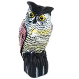 Buri Eule Gartenfigur 36 cm Vogelscheuche Kunststoff Gartendeko Wetterfest Deko