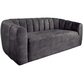 Riess-Ambiente 3-Sitzer Sofa BABYLON 200cm anthrazit Samt mit Ziersteppung