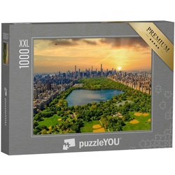 puzzleYOU Puzzle Puzzle 1000 Teile XXL „Manhattan mit Central Park, New York“, 1000 Puzzleteile, puzzleYOU-Kollektionen Skylines, Skyline Manhattan