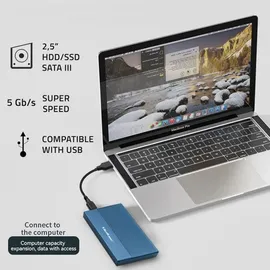 OEM 2,5" Gehäuse 2 TB USB 3,0 Blau 5901878522760