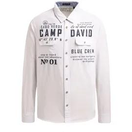 Camp David Langarmhemd Weiß M