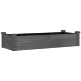 vidaXL Hochbeet mit Einsatz Grau 120x45x25 cm Massivholz Tanne
