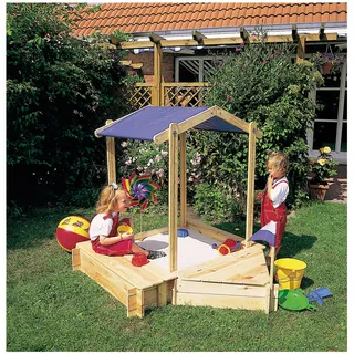 Promadino Sandkasten Peter Pan mit Sitz und Bugbox (509020)